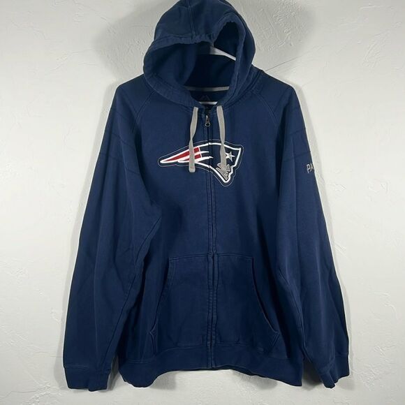 🔥🏈 NEW ENGLAND PATRIOTS NFL Full Zip Hoodie Sweatshirt Size Large - PERFECT - Picture 1 of 9